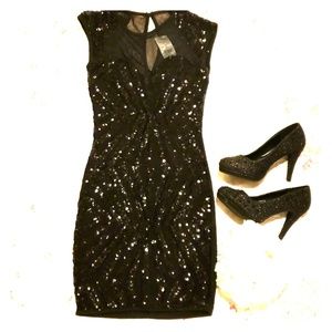 Black sequin dress